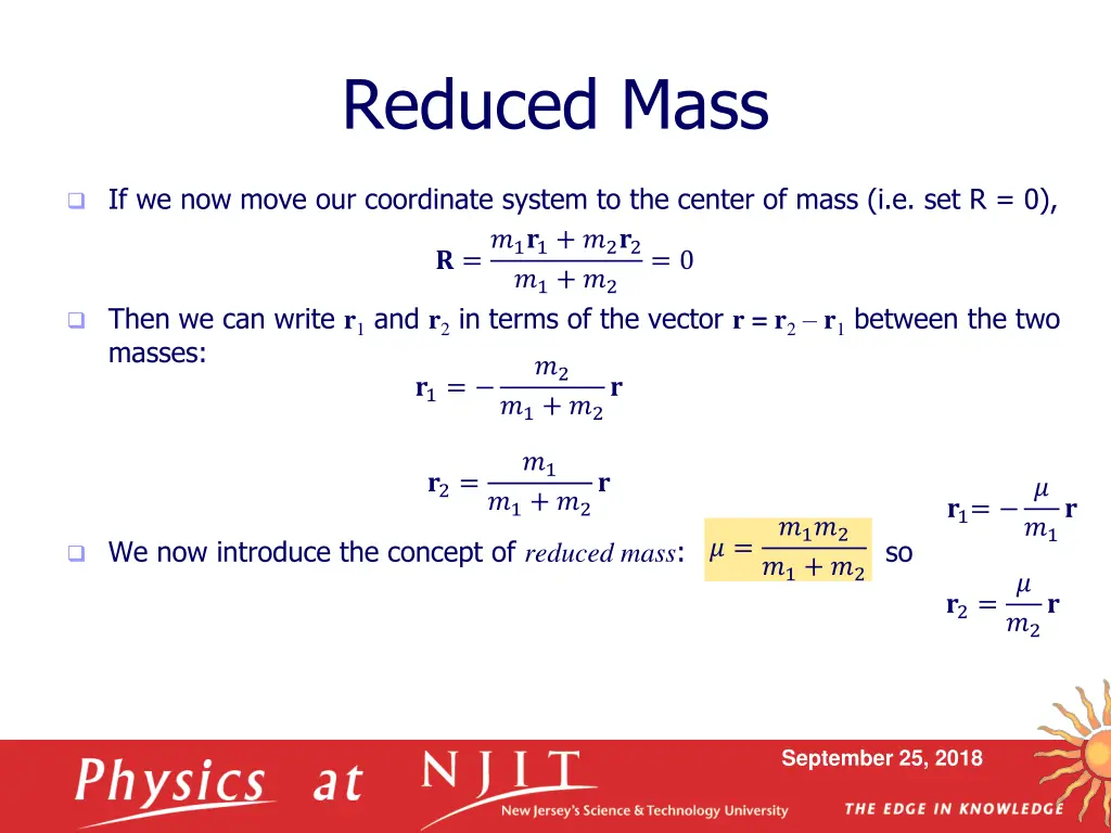 reduced mass