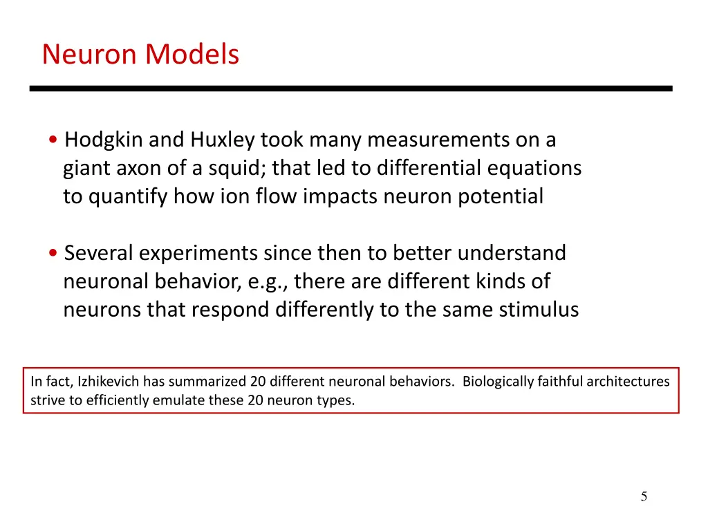 neuron models