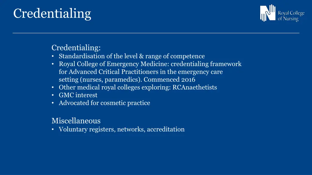 credentialing