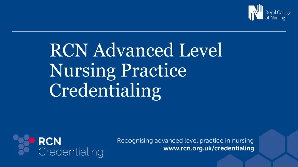 rcn advanced level nursing practice credentialing