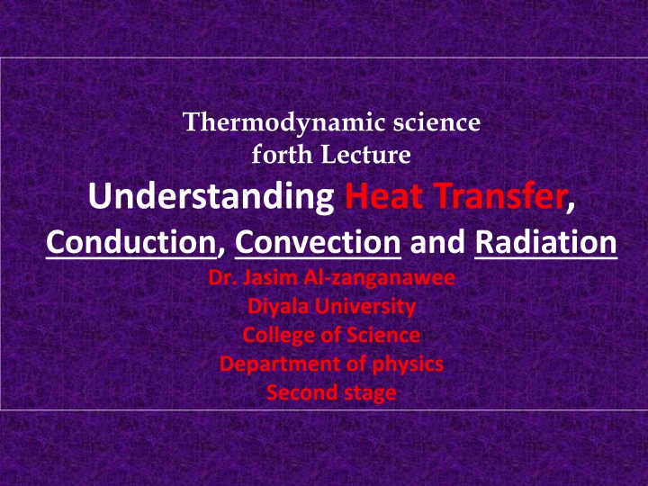 thermodynamic science forth lecture understanding