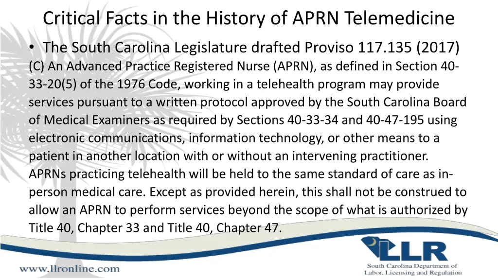 critical facts in the history of aprn