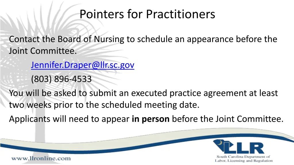 pointers for practitioners