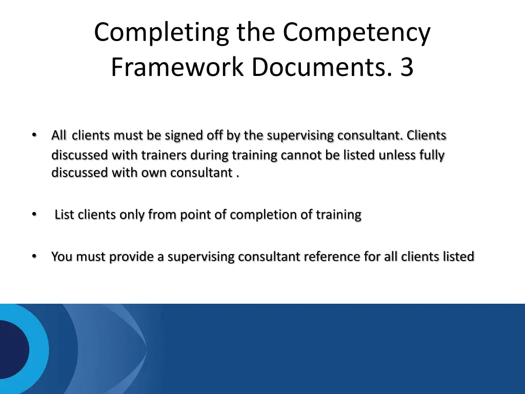 completing the competency framework documents 3