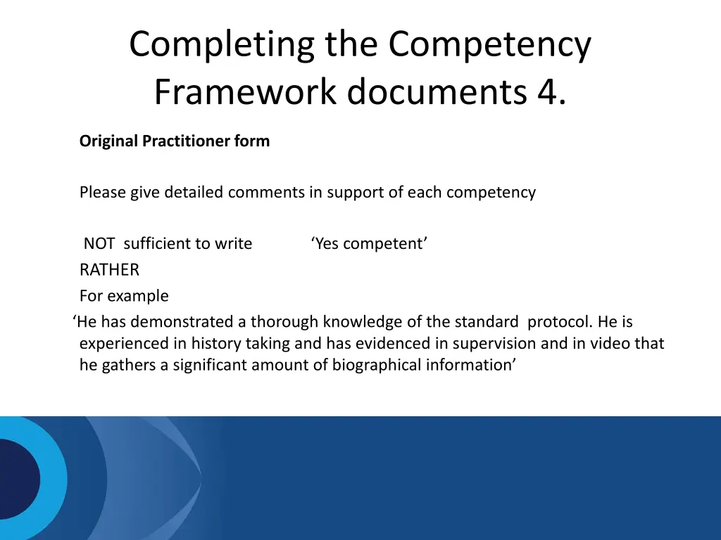 completing the competency framework documents 4