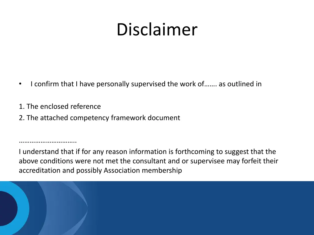 disclaimer