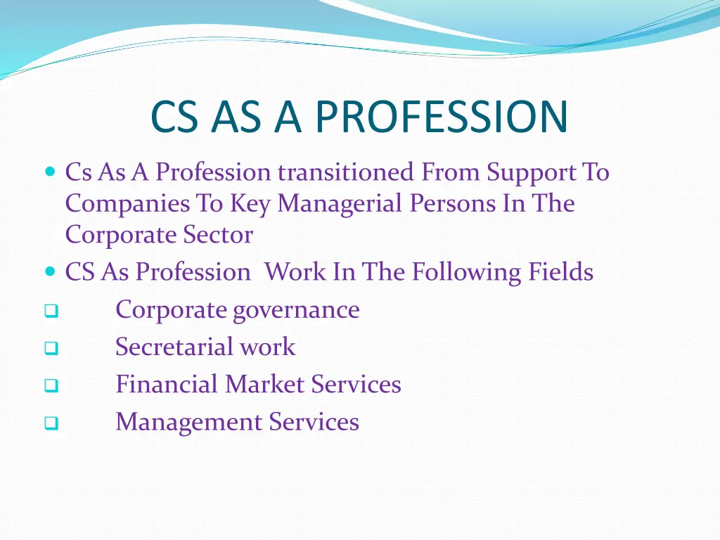 cs as a profession