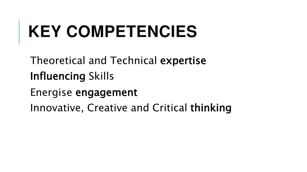 key competencies