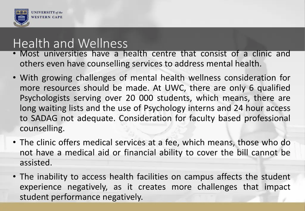 health and wellness most universities have