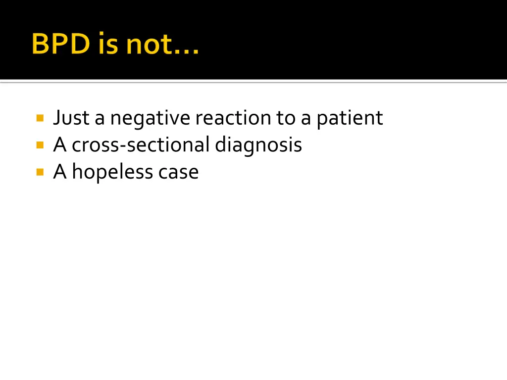 just a negative reaction to a patient a cross