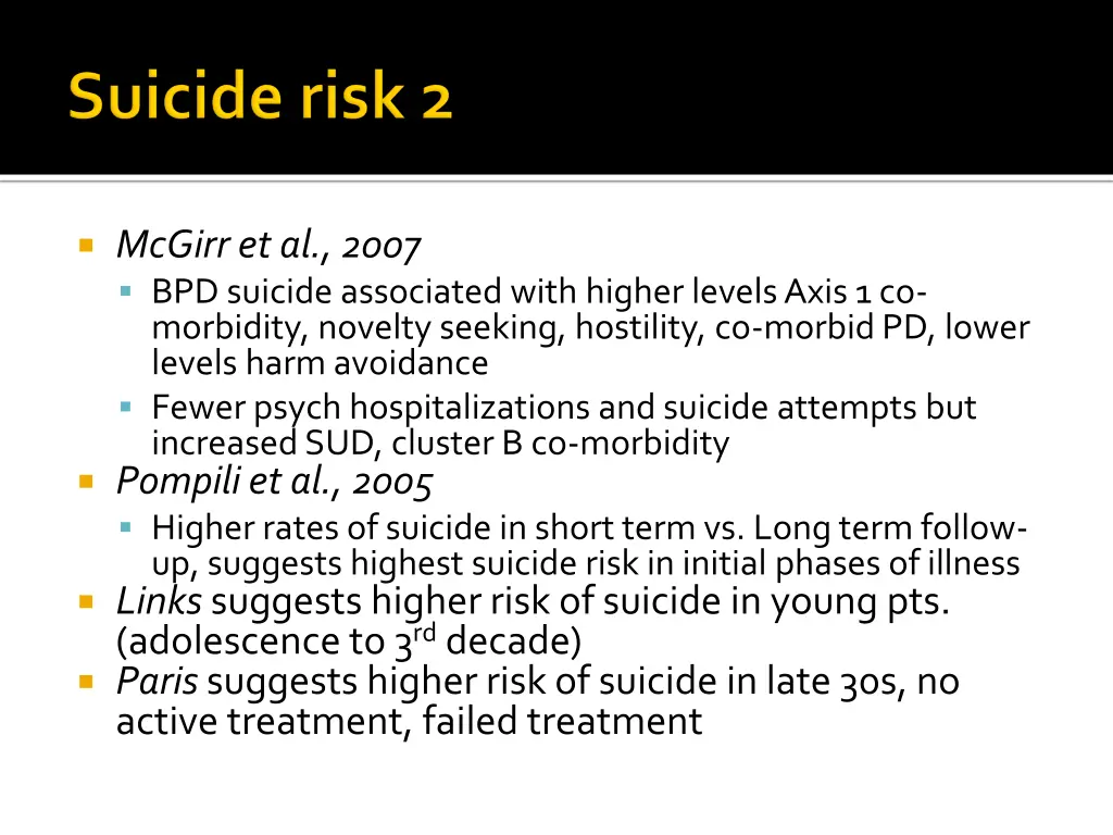 mcgirr et al 2007 bpd suicide associated with