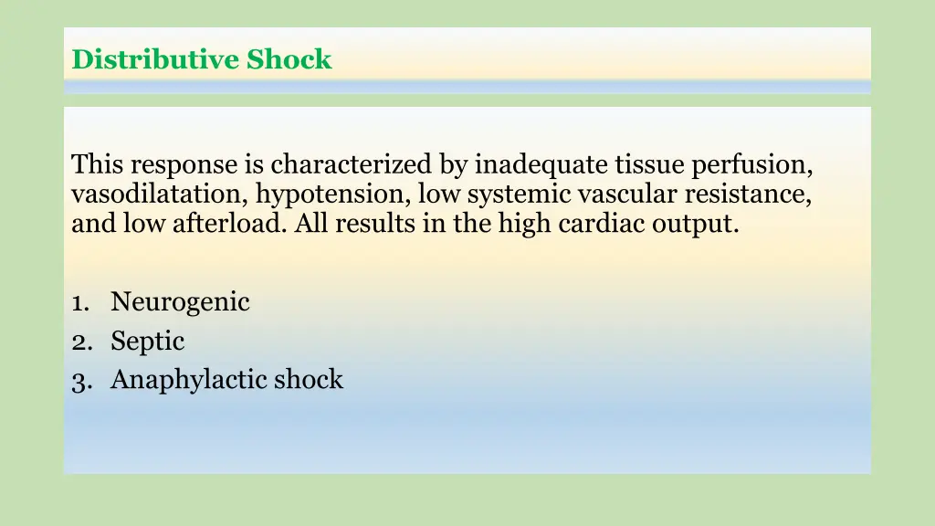 distributive shock