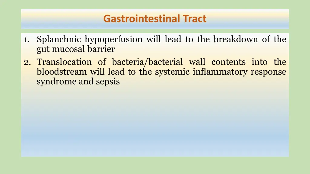 gastrointestinal tract