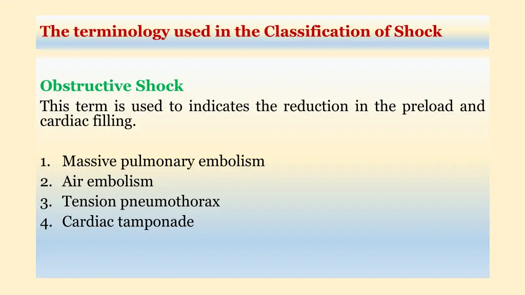 the terminology used in the classification