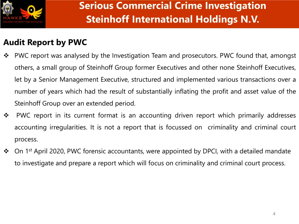 serious commercial crime investigation steinhoff 2