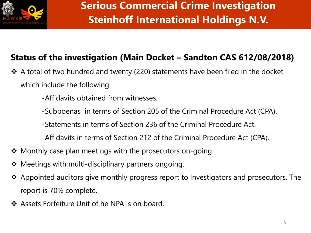 serious commercial crime investigation steinhoff 3