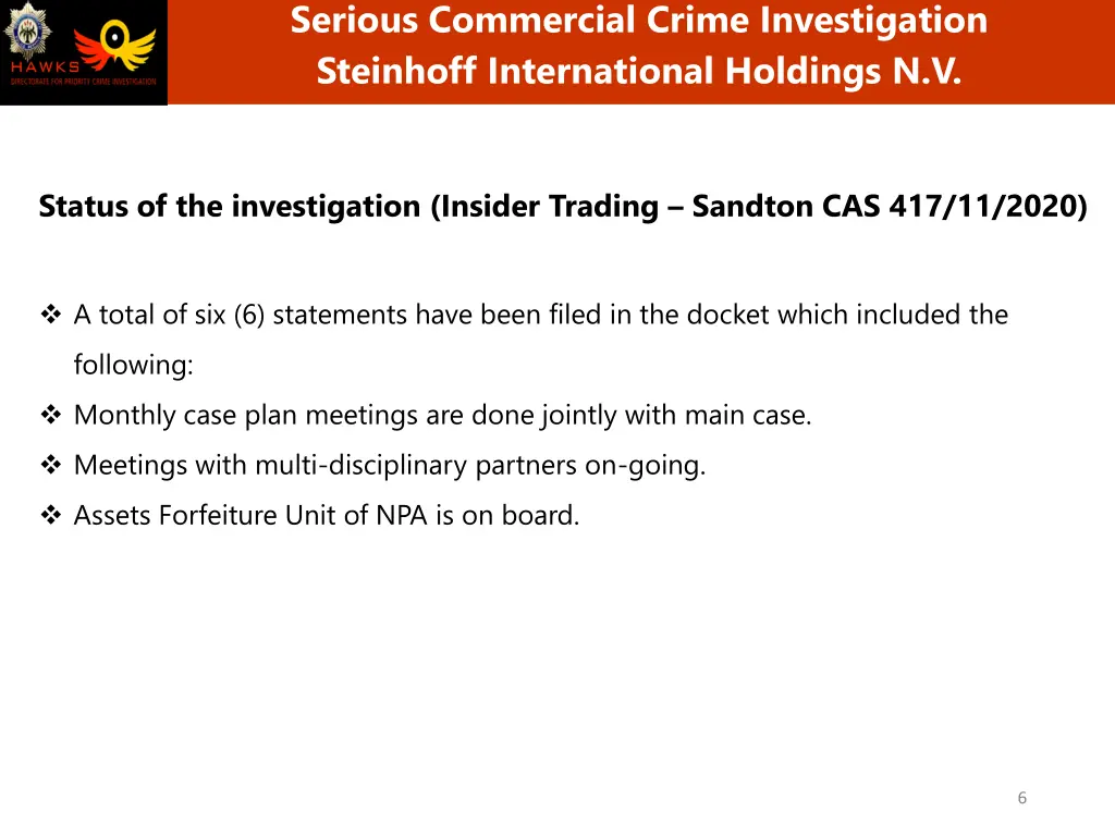 serious commercial crime investigation steinhoff 4