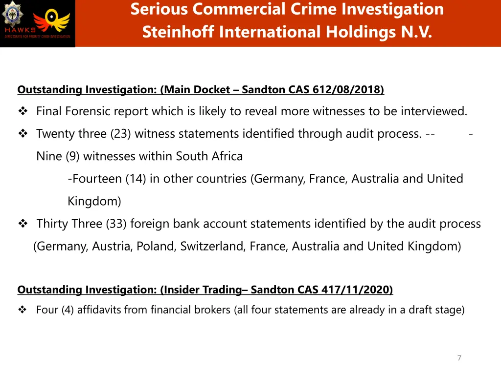 serious commercial crime investigation steinhoff 5