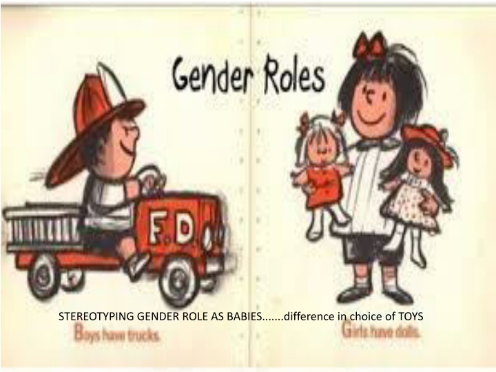 stereotyping gender role as babies difference