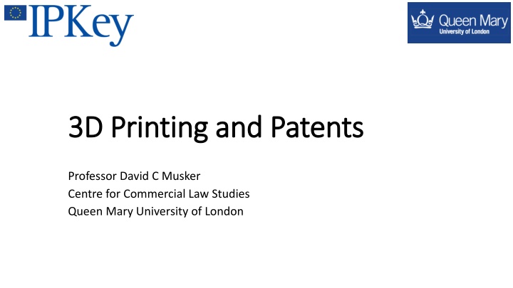 3d printing and patents 3d printing and patents