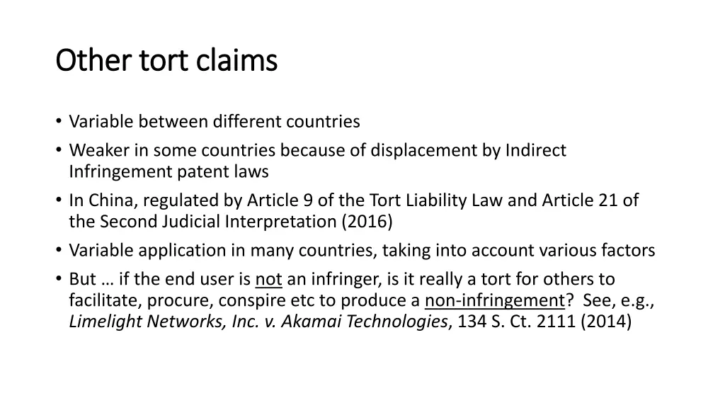 other tort claims other tort claims