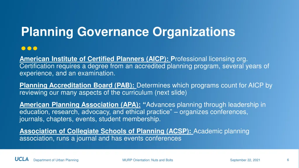 planning governance organizations