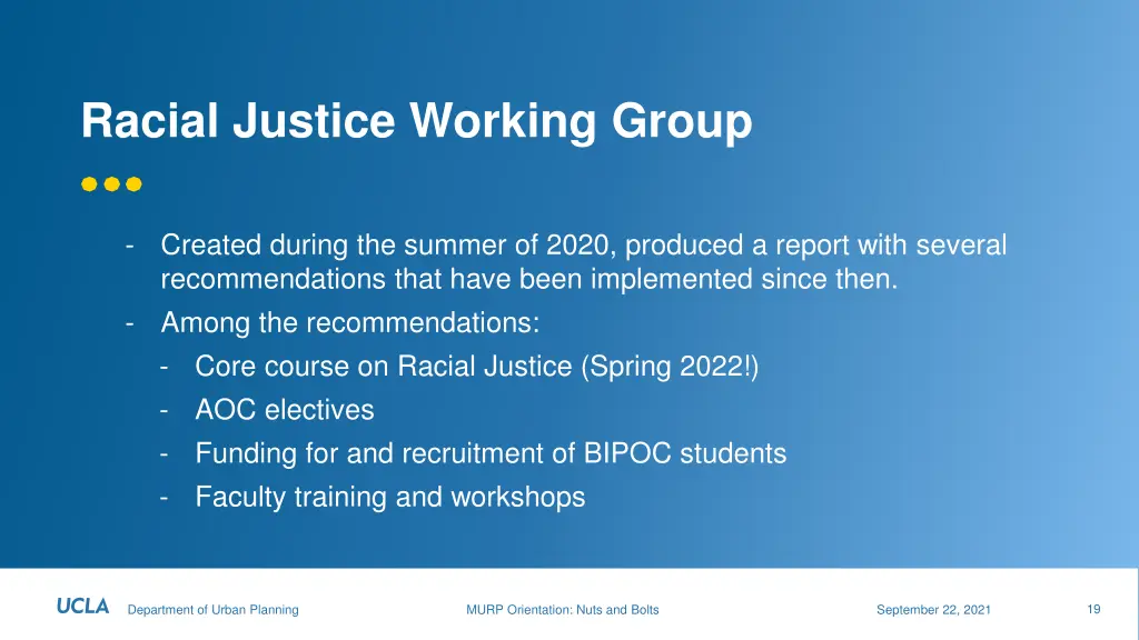 racial justice working group