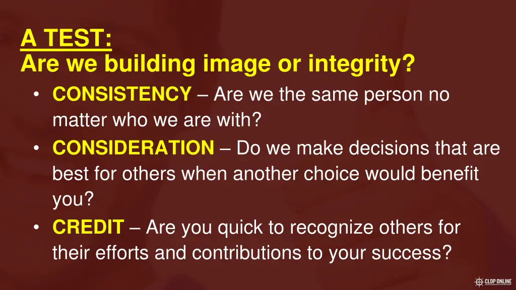 a test are we building image or integrity