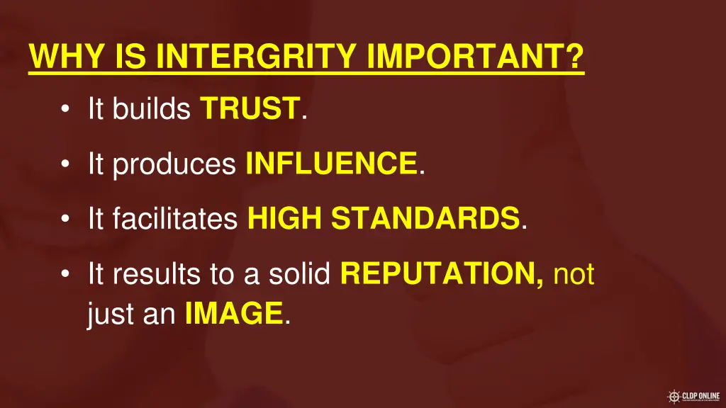 why is intergrity important it builds trust