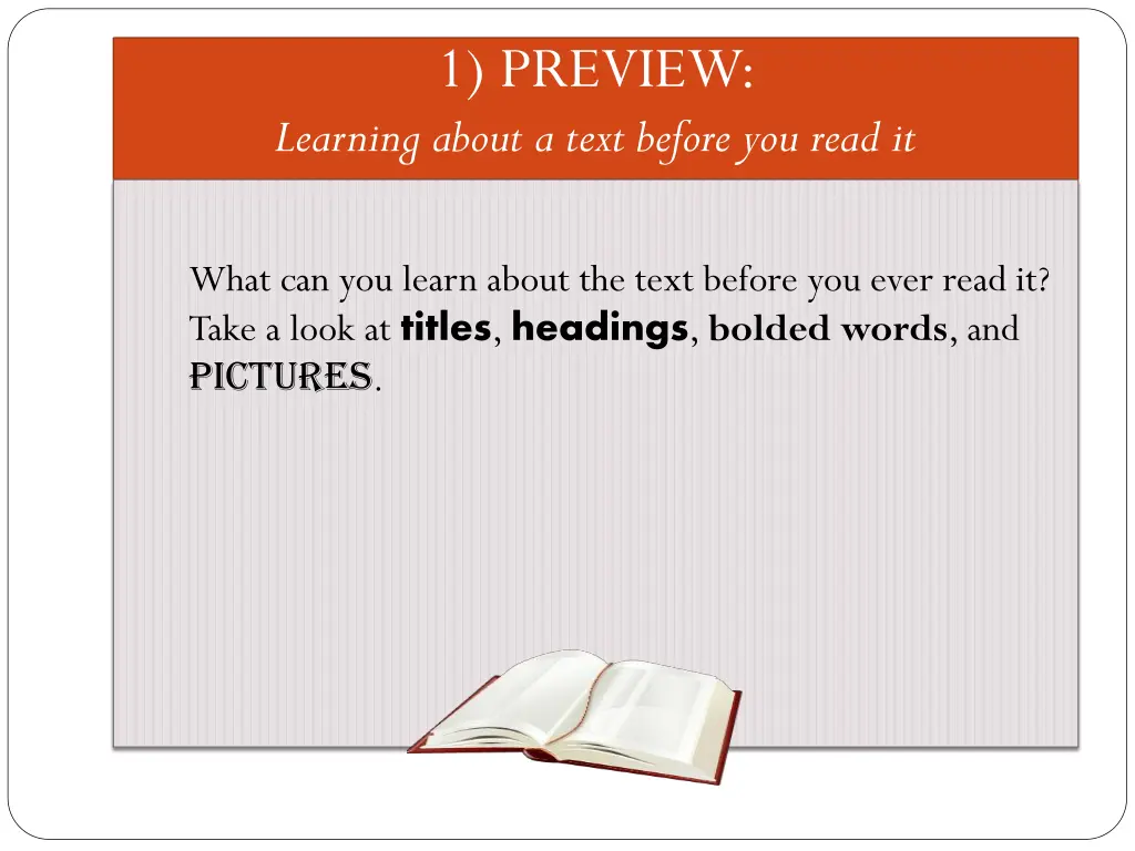 1 preview learning about a text before you read it