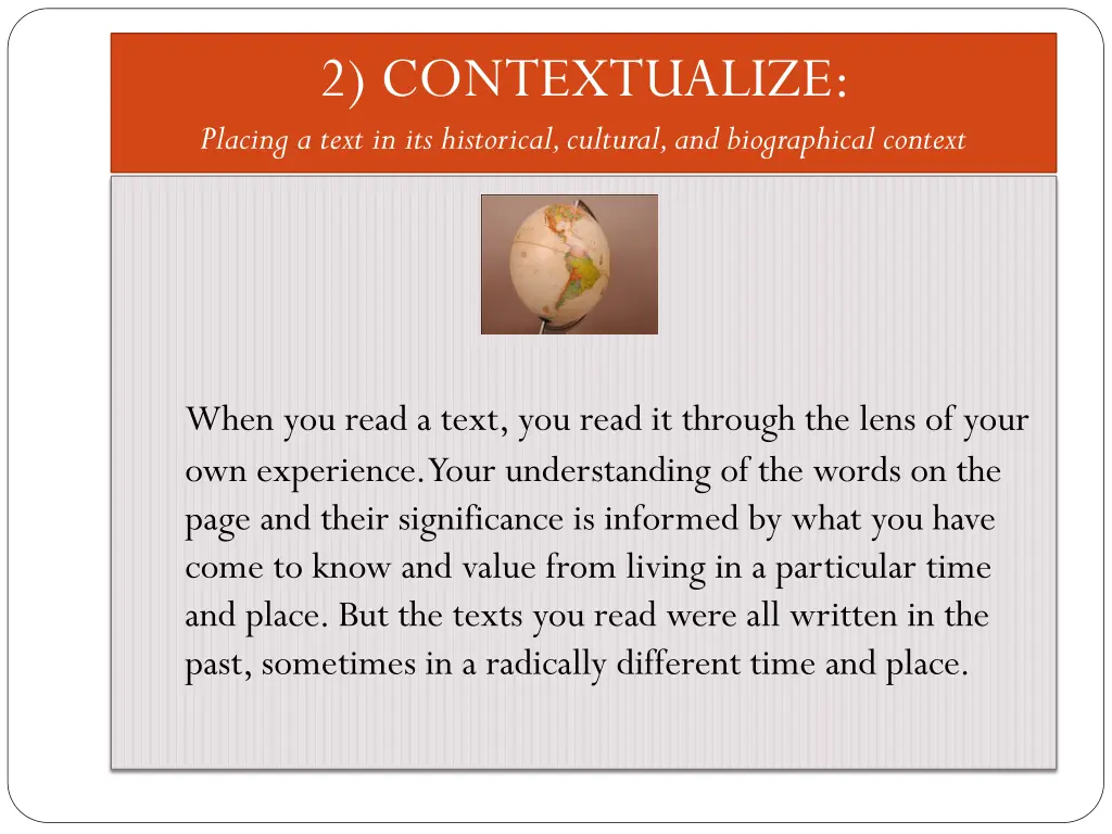 2 contextualize placing a text in its historical