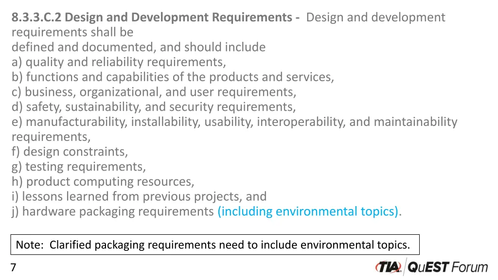 8 3 3 c 2 design and development requirements