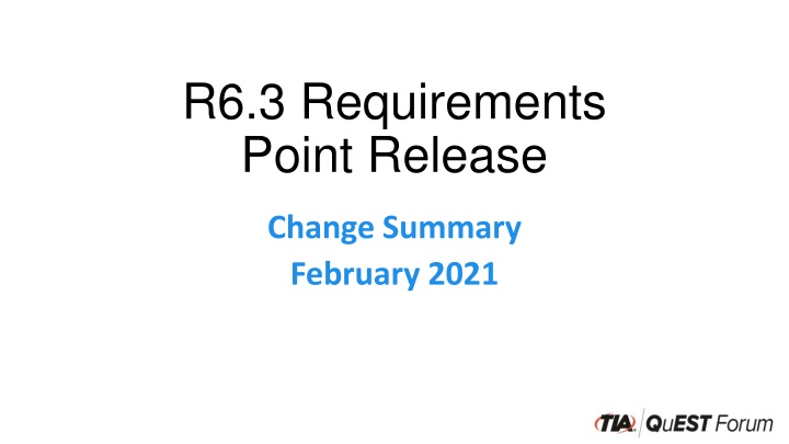 r6 3 requirements point release