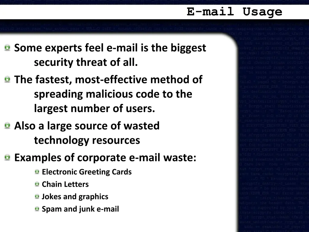 e mail usage 1