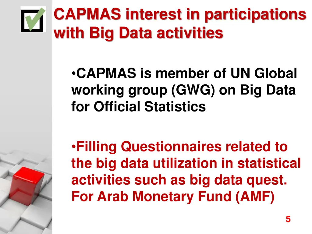 capmas interest in participations with big data