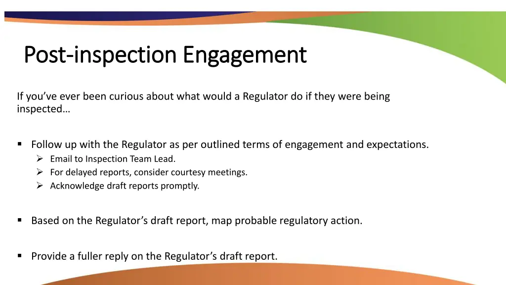 post post inspection engagement inspection 1