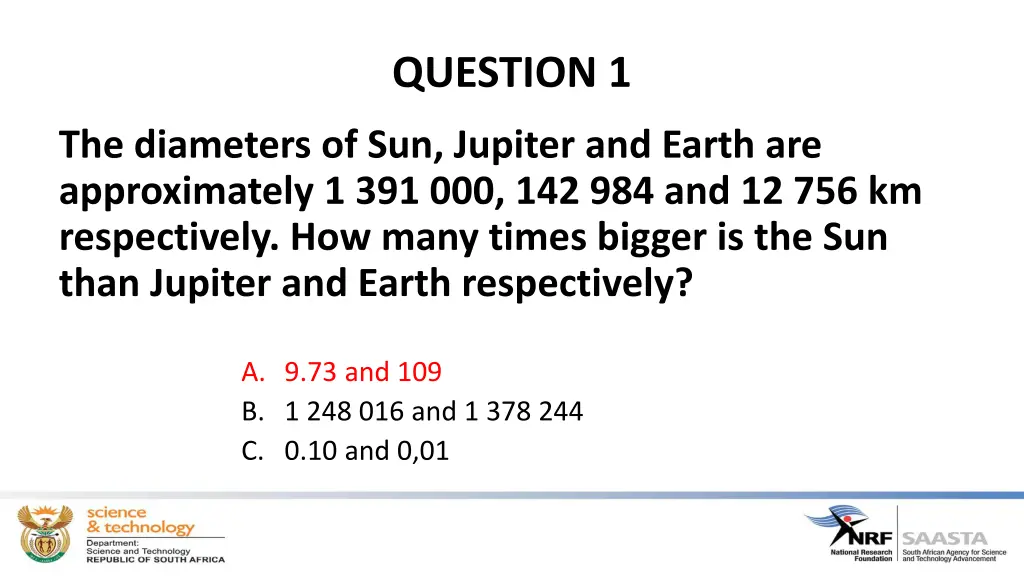 question 1 1