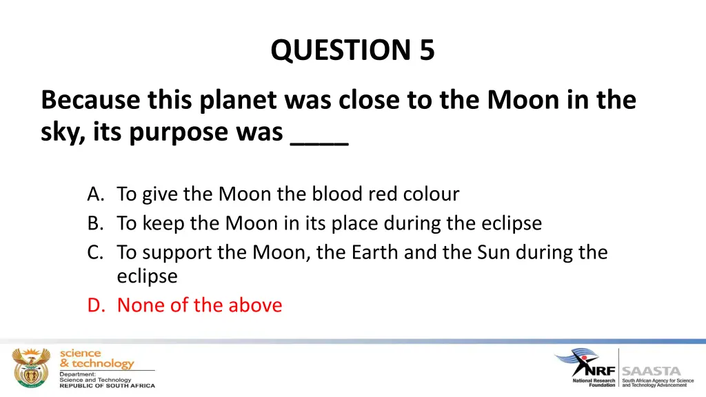 question 5