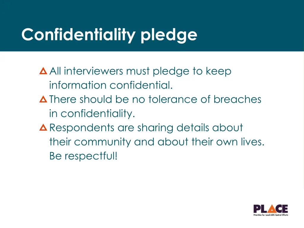 confidentiality pledge