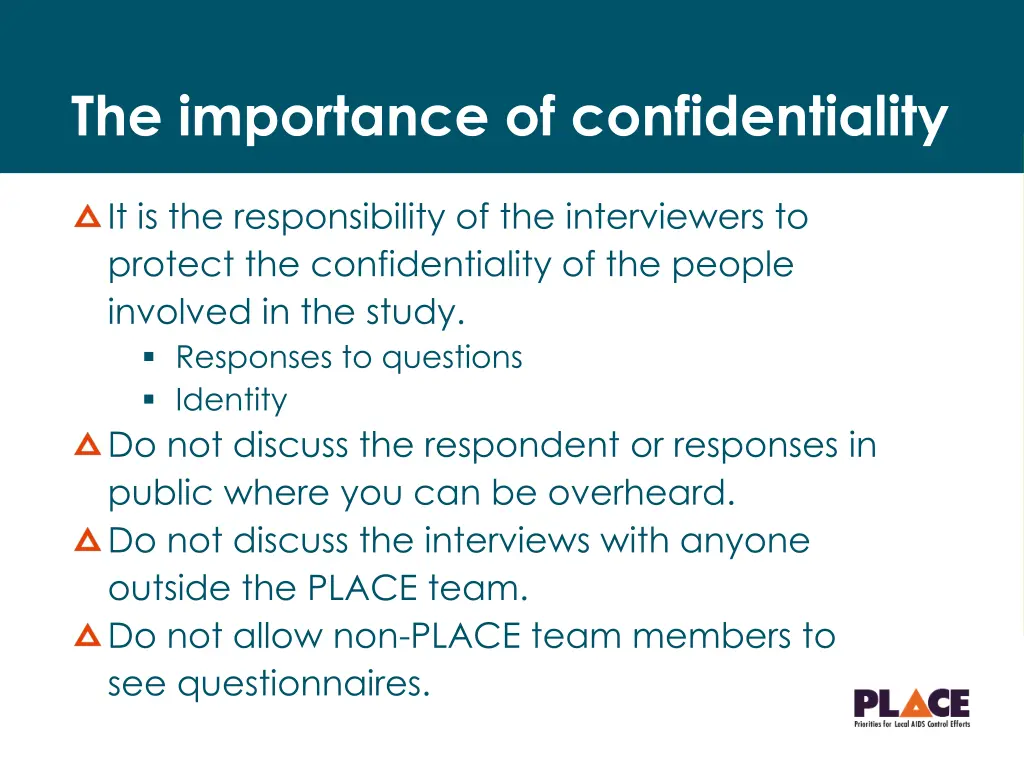 the importance of confidentiality