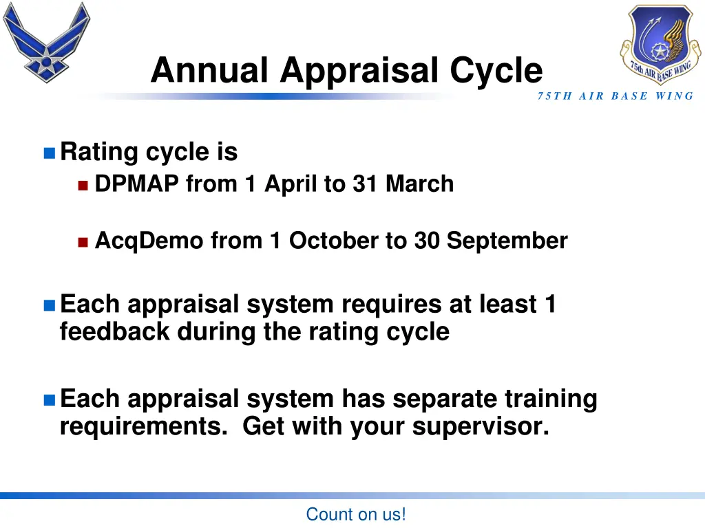 annual appraisal cycle