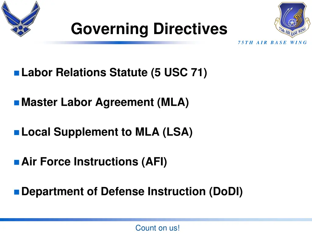 governing directives