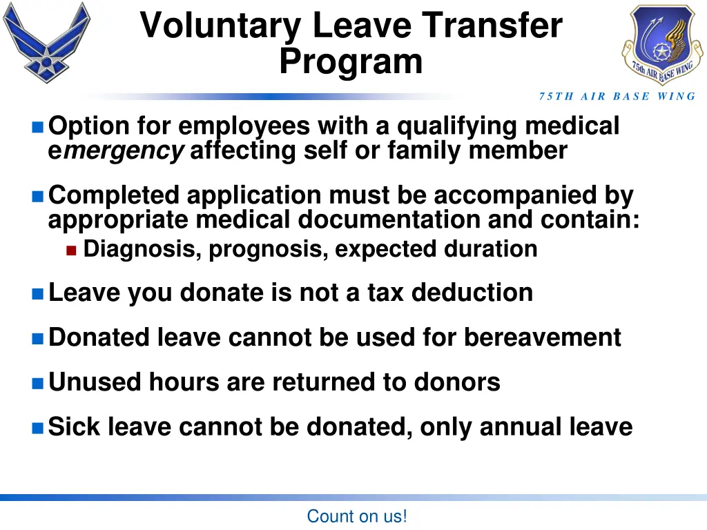 voluntary leave transfer program