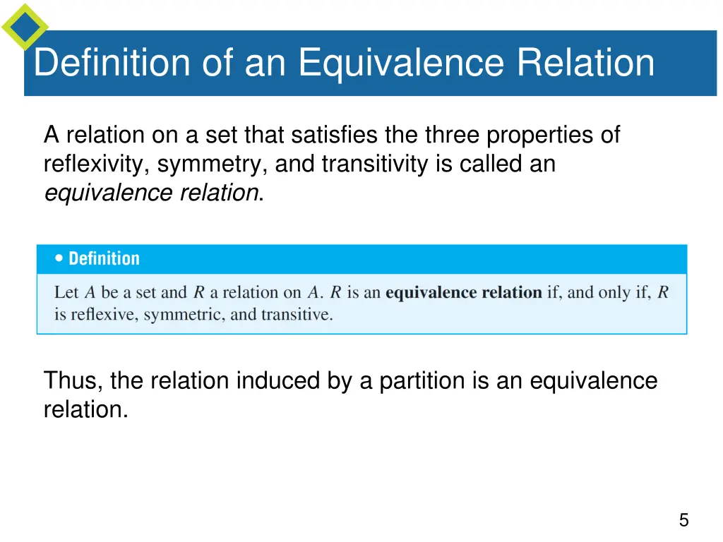 definition of an equivalence relation