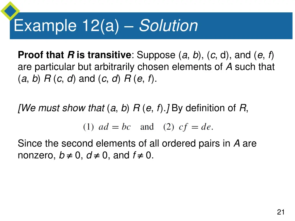 example 12 a solution