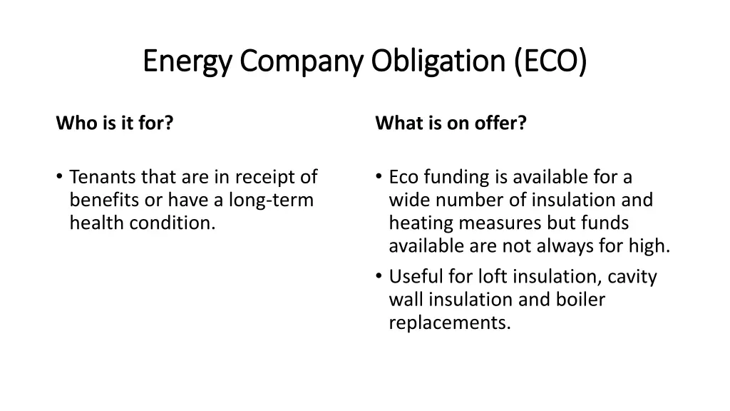 energy company obligation eco energy company