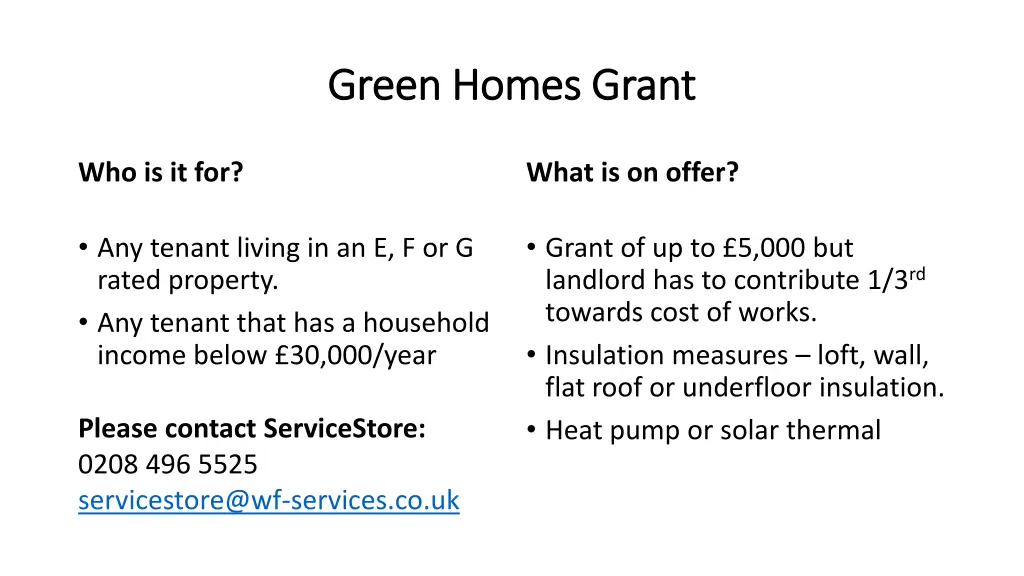 green homes grant green homes grant