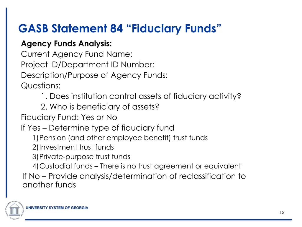 gasb statement 84 fiduciary funds agency funds