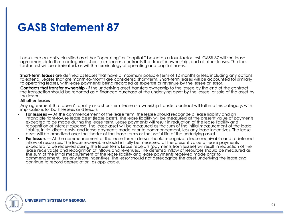 gasb statement 87 2