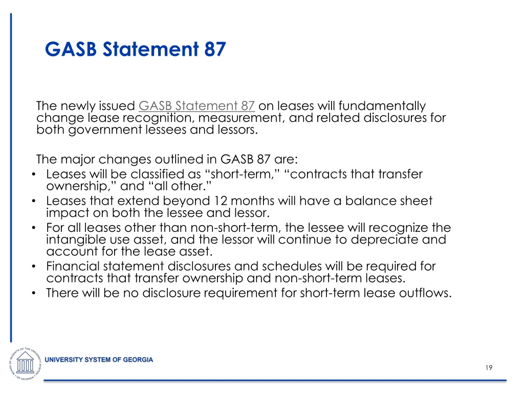 gasb statement 87